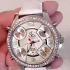 Relógios de pulso Jkco Checa Leopard Moda High-End Rhinestone Casal Assista Não-Mainstream Hiphop Hip Hop