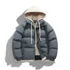 Men's Down Parkas Men Thicken Warm Winter Jacket Casual Parka Outwear Harajuku Padded Various Color Bubble Hooded Coat Clothing 231017