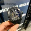 Desginer Automatic Mechanical Chronograph Titanium Wrist Watch Richardmill Wristwatch RM030 Series Machinery RM030 Limited RM030 All Black Samurai All Blac LFR5