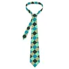 Bow Ties Retro Square Tie Green Blue Plaid Vintage Cool Neck For Adult Daily Wear Quality Collar Pattern Necktie Accessories