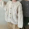 Vest 8777 Koreaanse kindersweaters Vest herfst en winter baby grove wol hennep retro vest jas jongens meisjes truien 231017