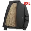 Men's Jackets 2024 Spring Men 7XL 6XL Plus s Solid Color Fashion Casual Coat Khaki Black Jacket Big Size 8XL 231013