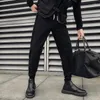 Pantaloni da uomo Autunno Inverno Spessore caldo Velluto a coste Casual Harem per uomo Abbigliamento Semplice Tutti i abbinamenti Pantaloni slim fit Qualità Nero / Caffè