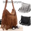 Cross Body Hot Style Cross Body Bag axelväska handväska Tassel dragkedja stor messenger väska mode damer päls väskor färgerbleberryeyes