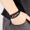 Charm Armbänder Mode Männer Schmuck Schwarz Geflochtenes Leder Armband Metall Magnetische Schnalle Männlich Tigerauge Stein