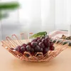 Storage Baskets Multifunction Fruit Basket Organizer Bowl Tray Metal Wire Drain Rack Candy For Kitchen Home Holder Desk
