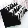 1st Black 3-Tier Velvet Watch Armband Jewelry Display Holder Stand Rack2437