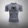 Herren-T-Shirts, bedruckt, athletische Kompressionsshirts, schnell trocknend, atmungsaktiv, Rashguard, enge Workout-Tops, Sommer-Männer 231017