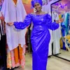 Vêtements ethniques Grande taille Brillant Bazin Riche Robes longues avec écharpe Femme Africaine Daily Party Original