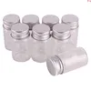 100pcs Rozmiar 22*40 mm 7 ml przezroczyste szklane perfumy butelki przyprawowe małe słoiki fiolki z srebrną czapką śrubową DIY Craftgood Qty llqlt