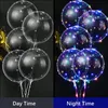 Other Event Party Supplies 5/10Pcs Luminous Bobo Balloon Transparent LED Light Up Balloons Helium Flashing Balloons for Party Birthday Wedding Decoration 231017