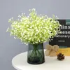 Bouquet de fleurs artificielles Gypsophila blanches décoratives, en plastique pour la maison, décoration de fête de mariage, DIY