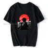 Homens camisetas Verão Camiseta Samurai com Pôr do Sol T-shirt Algodão Champloo Ofertas Homens Camiseta Anime Tees Harajuku Streetwear217B