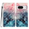 3D Leather Wallet Case For Google Pixel 8 Pro 7 7A Sony Xperia 10 V 2023 5V Moto G54 G14 G73 G53 G13 Flower Butterfly Marble Heart Skull Holder Flip Cover Kickstand Pouch