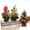 Christmas Decorations Tree 20Cm Mini Decoration Day Mall Desktop Small Drop Delivery Home Garden Festive Party Supplies Dhdsz