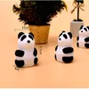 Einfache sieben niedliche Tier-Ringbox aus Kunststoff mit Beflockung, Schmuck-Display, Ohrstecker-Etui, Schwarz-Weiß-Panda-Jewerly-Container181e