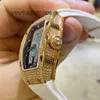 Chronograph Titanium Watch Luksusowy zegarek RM Zegarwatch RM007 Rose Gold Original Diamond Blue Lip MMFD FYDV