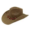 Wide Brim Hats Handmade Jazz Cowboy Hat Woven Straw Men's And Women's Outdoor Sunshade Beach