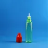 Clearance Sale! 100 Sets/Lot 25ml UNICORN GREEN PET Plastic Dropper Bottles Child Resistant Tamper Proof Long Thin Tip e Liquid Vapor 2 Snep