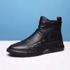 464 Stivali alti con la suola spessa Scarpe da uomo Retro Wild Casual Abbigliamento da lavoro Moda antiscivolo Tacchi bassi bassi Autunno Lavoro 439