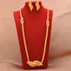 Kolczyki Naszyjnik Dubai 24K Gold PlATED Designer Biżuteria Zestawy biżuterii Wedding Bridal Prezenty Bijoux Zestaw dla kobiet2335