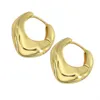 Hoop Huggie-pendientes chapados en oro de 18 quilates para mujer, aretes de calidad de lujo, círculo ovalado clásico, regalo de Navidad, joyería femenina 2022, 2022