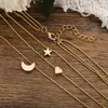 Pendant Necklaces Delicate Kolye Necklace Curved Crescent Moon Gold Color Women Ladies Jewelry Birthday Gift