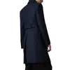 Мужские полушерстяные зимние шерстяные пальто весна осень средней длины деловое пальто большого размера двубортный плащ 4XL 231017