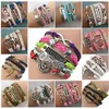 Cały 30pc partie Style Mix Style Infinity Charm Bracelets Antique Multilayer Skórzane bransoletki dla kobiet biżuteria 210323282t