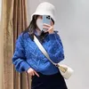 Women's Sweaters Ladies Blue Ribbed Knitted Long Sleeve Zipper Turtleneck Sweater Pullover Jumper Top
