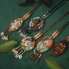 Pendant Necklaces 2023 Explosive Bohemian Ethnic Exotic Style Heavy Hand-Braided Vintage Leather Necklace Woolen Chain For Women