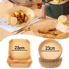 Baking Moulds Large 23cm Air Fryer Disposable Paper Liner Non Stick Oven Mat Vegetable Cooking Special Parchment for Airfryer XXL 231017