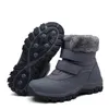 Botas de neve de pele quente de pata antiderrapante tênis de inverno calçados ao ar livre bota acolchoada à prova d'água de cano alto forrado 230922