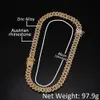 Chokers P C Micro Paved 12mm S-Link Miami Cuban Necklaces Hiphop Mens Iced Rhinestones Fashion Jewelry Drop 231016