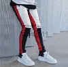 Męskie spodnie męskie motocross trackpants Slim Fit Elastyczne talia podwójne dno w paski retro mody mody spodnie męskie spodnie nowe x1017