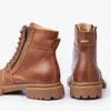 Botas 2023 Inverno Para Homens Preto Marrom Couro 12#22/10d50