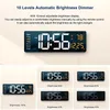 Wall Clocks Large Wall-mounted Digital Wall Clock With Remote Control Temp Date Power Off Memory Table Clock Dual Alarms Digital LED Clocks 231017