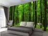 Green Forest Woods Niestandardowe 3D Mural Continental Sypialnia salon Tło Tło 3D Fantasy 3D Mural obrazy