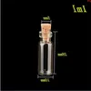 10*28*5mm 1ml Mini Clear Glass Bottles With Cork Empty Vials Jars Small Wishing Bottle 300pcslotgood qty Nhjjo