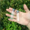 28*65*125mm 25ml Transparent Glass Bottles with Cover Rubber Jars Vials for Liquid Storage 100pcs good qty Rhbul