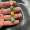 Pulseira em forma de ovo de jade colorida embutida com chapeamento a vácuo