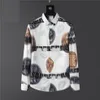 2022designer luxury mens dress casual print shirts for men long sleeve cotton paris slim fit womens shirt#L254V257B