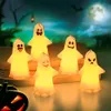 5/10 pçs led luzes fantasma de halloween bonito pendurado luz da noite fantasma lâmpada quente festa de halloween casa assombrada decoração presente para crianças