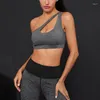 Serbatoi da donna 2023 Estate Scava Fuori Bianco Crop Top Donna Yoga Quick Dry Running Cami Backless Sport Canotte Palestra Sexy Una Spalla