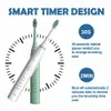 Spazzolino da denti Sonic elettrico per adulti vibratore automatico ad ultrasuoni sbiancante IPX7 impermeabile 8 testine pulizia dei denti 231017