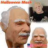Maschera da uomo anziano in lattice Halloween Cosplay Party Maschere a pieno facciale realistiche Copricapo USA