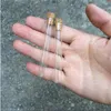 4 ml 10x75mm Liten glasprovrörsflaskor med korkar som stoppar tomma transparenta murflaskor 100 st bra qty otvgj