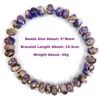 Bracelet élastique en jaspe impérial violet, 1 pièce, perles de roue de 5 à 8mm, tendance, pour femme et homme, à porter quotidiennement, cadeau de noël