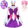 Cosplay Gioco Cosplay Lol Star Guardian Lux Luxanna Crownguard La Signora Della Luminosità Costume Parrucca Anime Hallowen Donna Sexy Uniforme Vestito