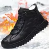 Boots Men's Shoes Casual Black Male Sneakers Breathable Leather For Men 2023 Autumn Fashion Business TY50